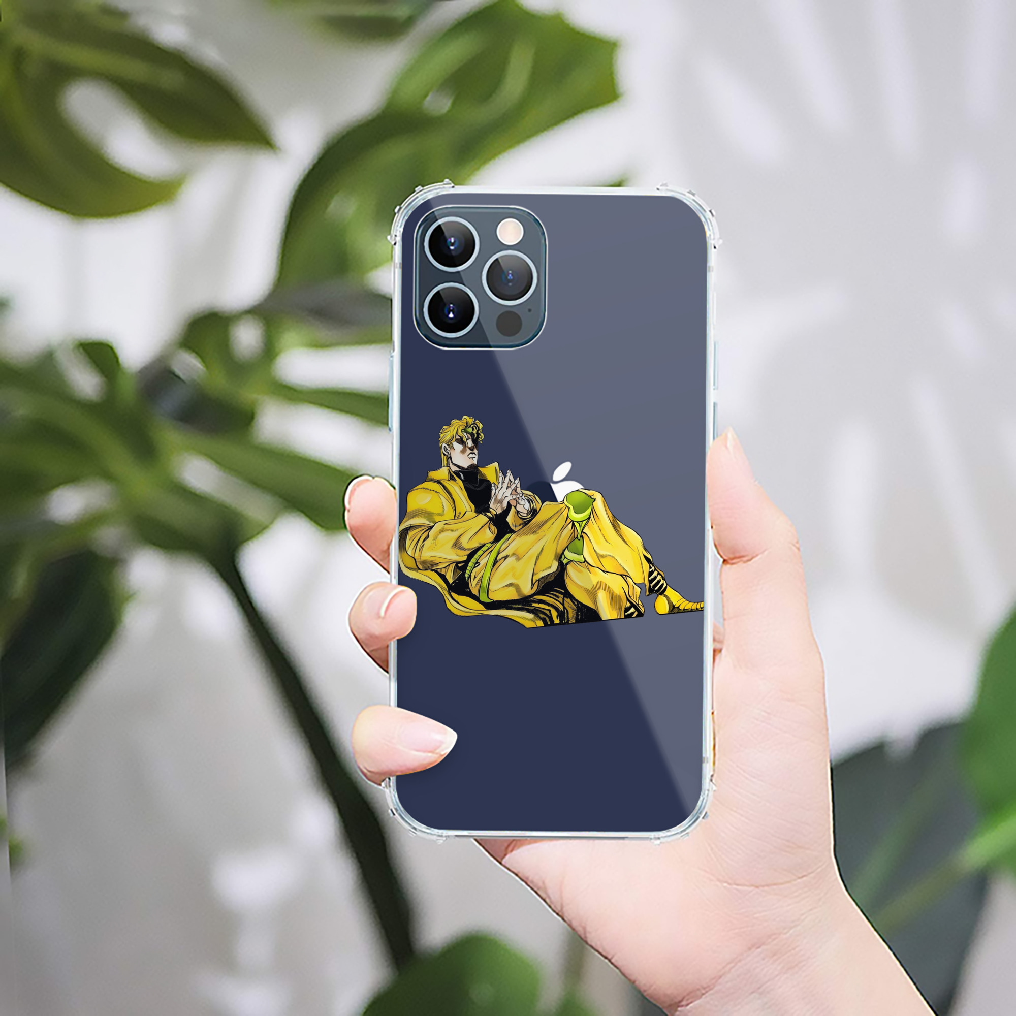 （画像用） ジョジョの奇妙な冒険 ディオ?ブランドー JoJo's Bizarre Adventure Dio Brando 【iPhone 12シリーズ対応】透明スマホケース（クリアソフトケース）